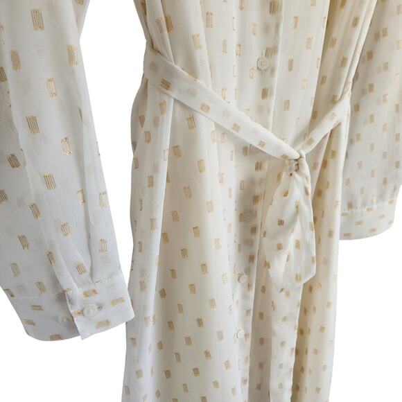 Lane Bryant Women's Off-White Belted Shirt Dress 14 - Picture 5 of 7